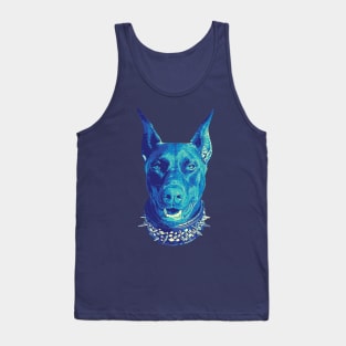 Doberman Cool Blue Tritone Tank Top